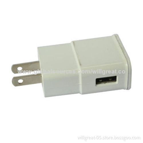 5V 1,000mA USB Mobile Phone Charger with 100-240V Input
